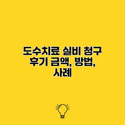 도수치료 실비 청구 후기 금액, 방법, 사례